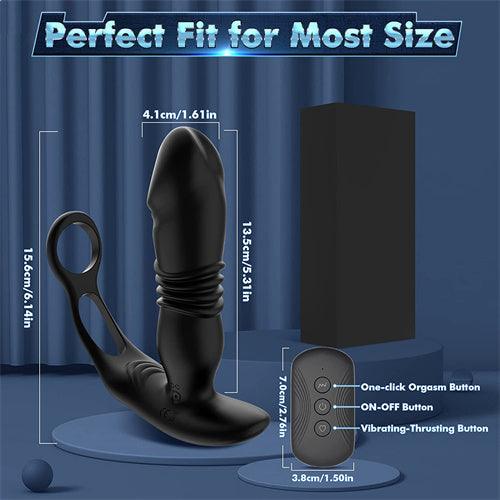 3IN1 Thrusting Anal Vibrator Cherry - Delightor