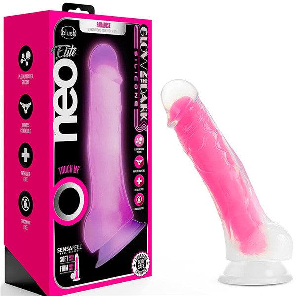 7.5 INCH Glow In Dark Dildo Pink - Delightor