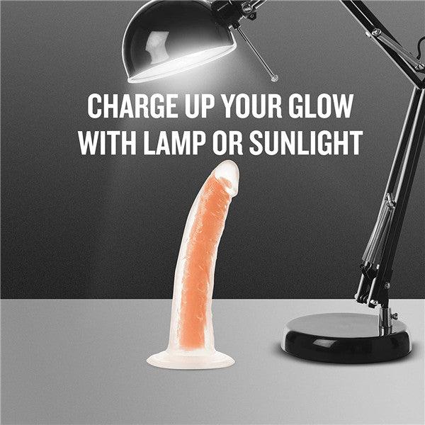 7.5 INCH Glow In Dark Dildo Yellow - Delightor