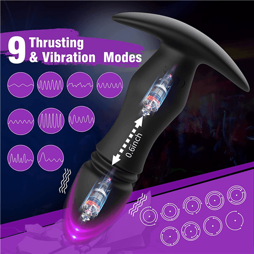 9 Modes Vibrating Butt Plug with App & Remote Control Vibrator - Delightor