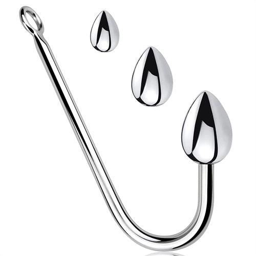 Anal Hook ( 3 Interchangeable Heart Balls ) - Delightor