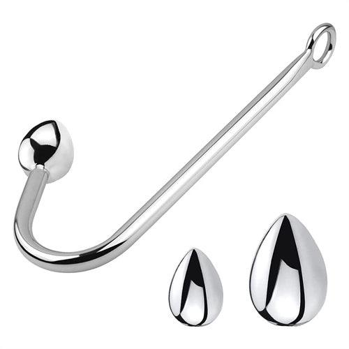 Anal Hook ( 3 Interchangeable Heart Balls ) - Delightor