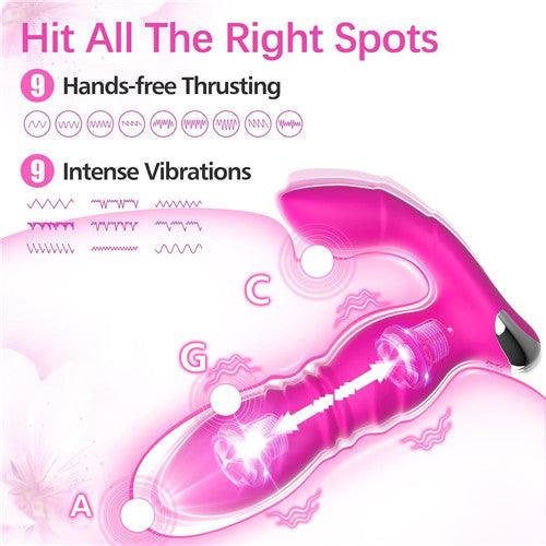 App＆Remote Control Thrusting Vibrator Thrusting Nancee Hot Pink - Delightor