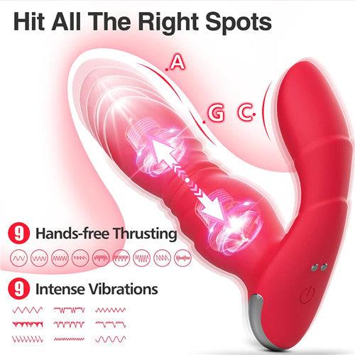 App＆Remote Control Thrusting Vibrator Thrusting Nancee Red - Delightor