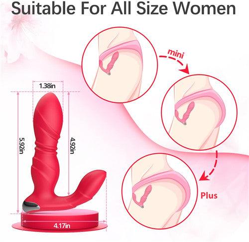 App＆Remote Control Thrusting Vibrator Thrusting Nancee Red - Delightor