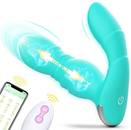 App＆Remote Control Thrusting Vibrator Thrusting Nancee Red - Delightor