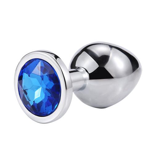 Jeweled Butt Plug_Dark Blue Stone - Delightor