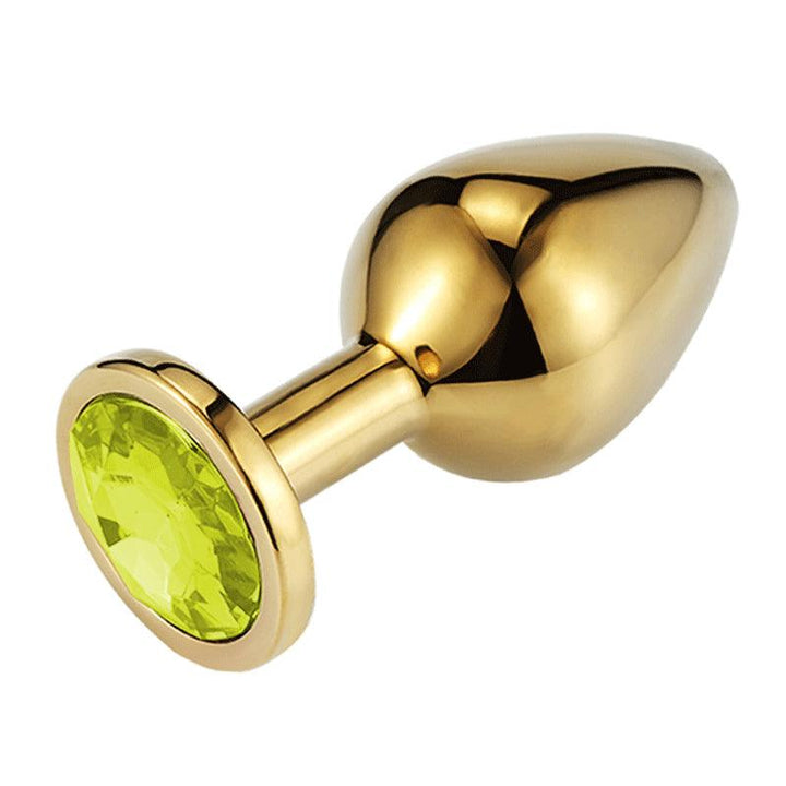 Jeweled Golden Butt Plug_Rosy Stone