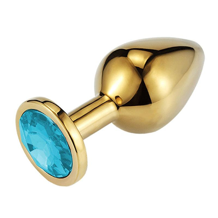 Jeweled Golden Butt Plug_Rosy Stone