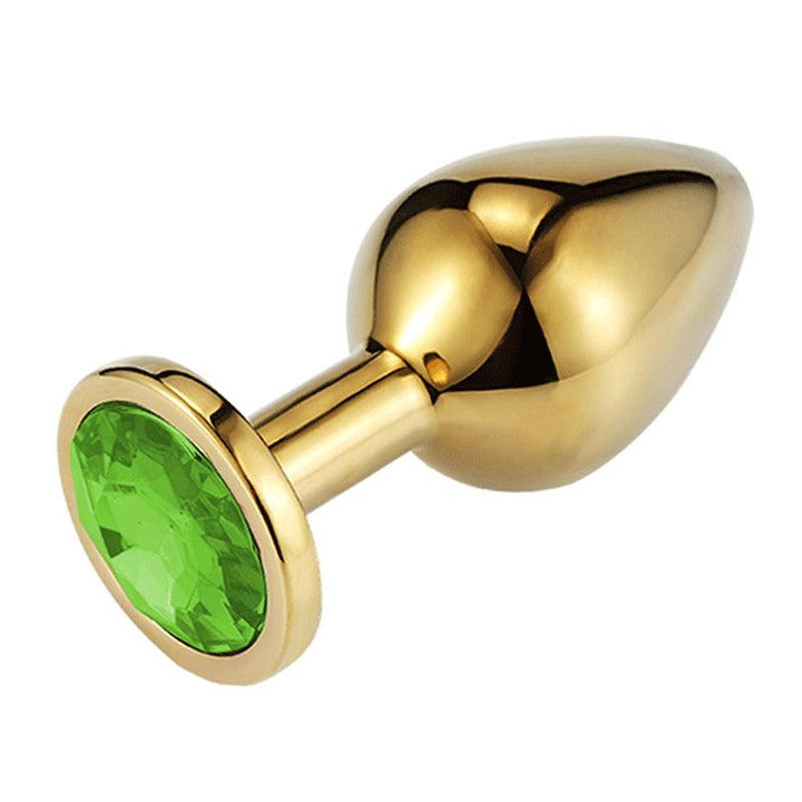 Jeweled Golden Butt Plug_Rosy Stone