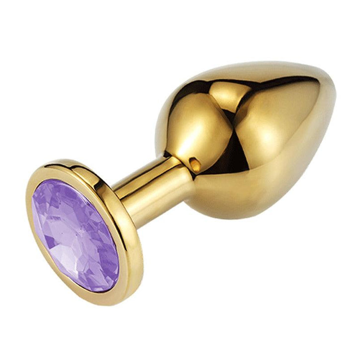 Jeweled Golden Butt Plug_Rosy Stone