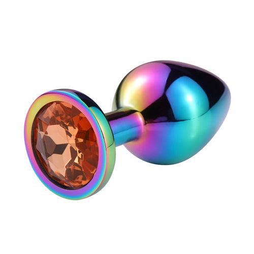 Jeweled Rainbow Butt Plug - Delightor