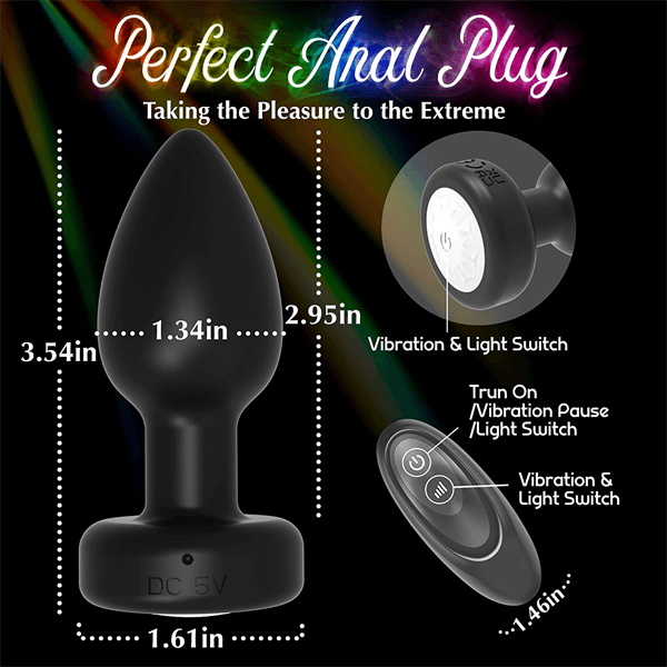 LED Light Up Anal Vibrator - Delightor