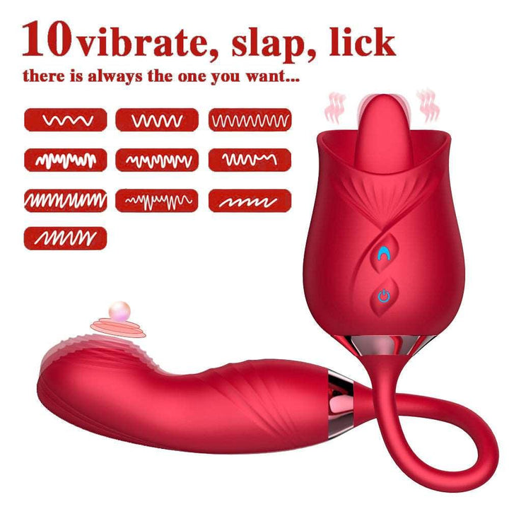 Licking &Slap Dildo Rose Pink - Delightor