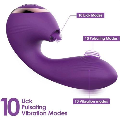 Pulsating & Licking & Vibrating G spot Vibrator - Delightor