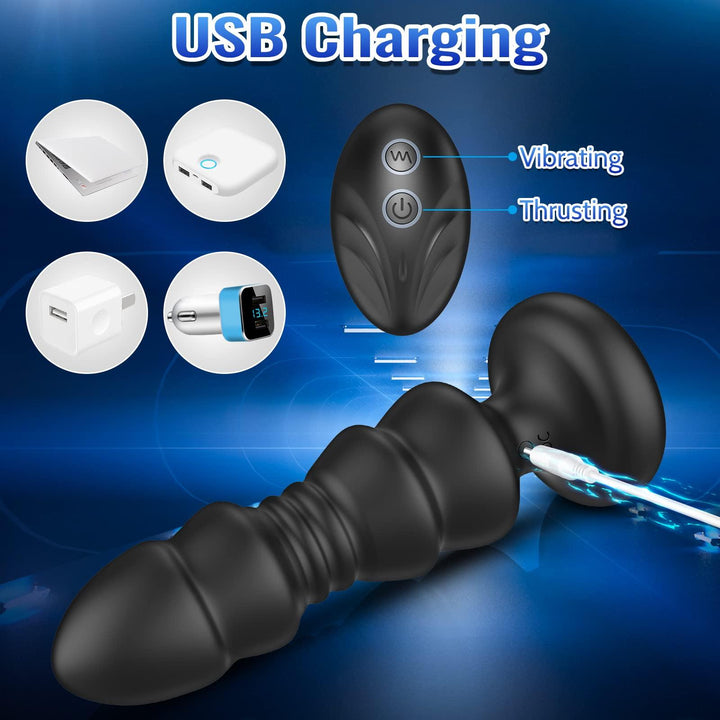 Remote Control Anal Training Set Vibrating Butt Plug for Male & Female - Delightor