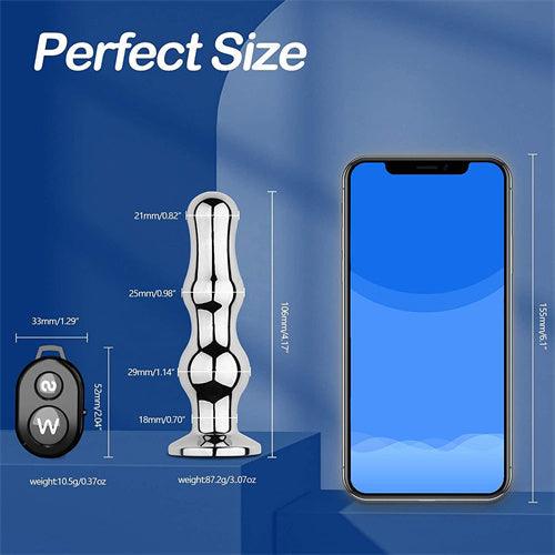 Remote Control Stainless Steel Anal Vibrator Clare - Delightor