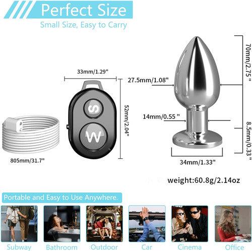 Remote Control Stainless Steel Anal Vibrator Shereve - Delightor