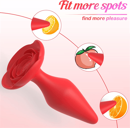 Rose Silicone Butt Plug - Delightor