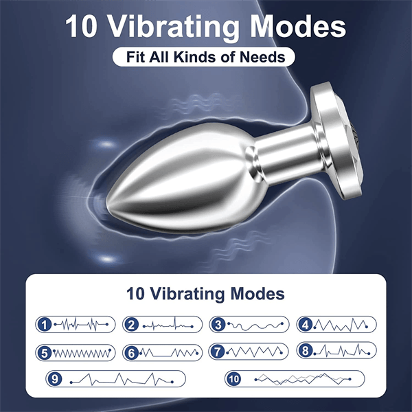 Stainless Steel Anal Vibrator Rainbow - Delightor