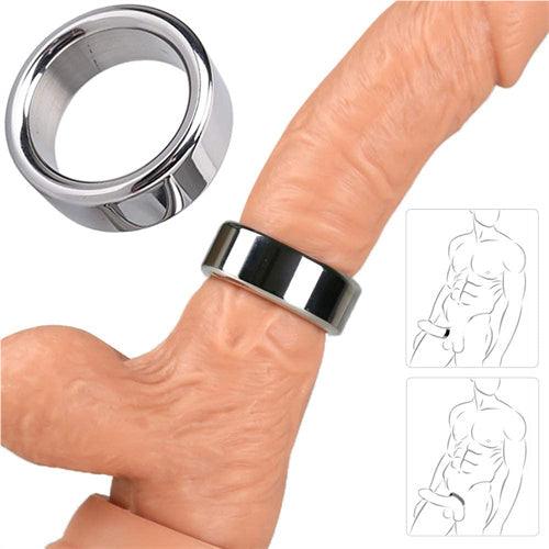 Stainless Steel Cock Ring Male Delaying Ejaculation Penis Ring - Delightor