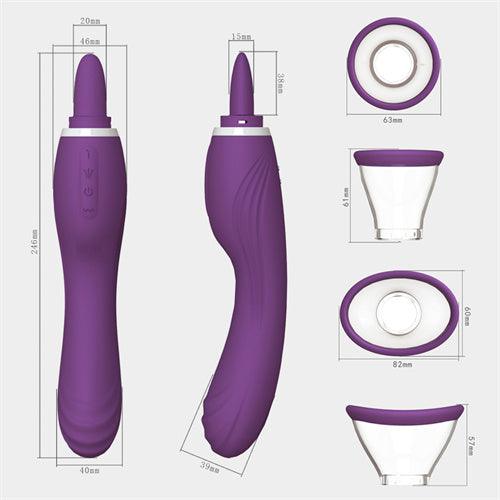 Suction Licking Tongue Vibrator Wand - Delightor