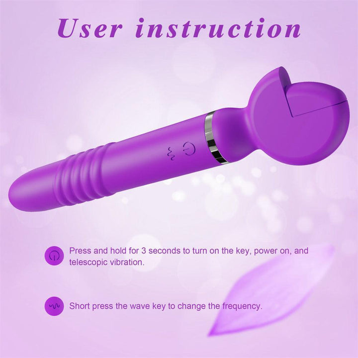 Thrusting Wrench Vibrator Purple - Delightor