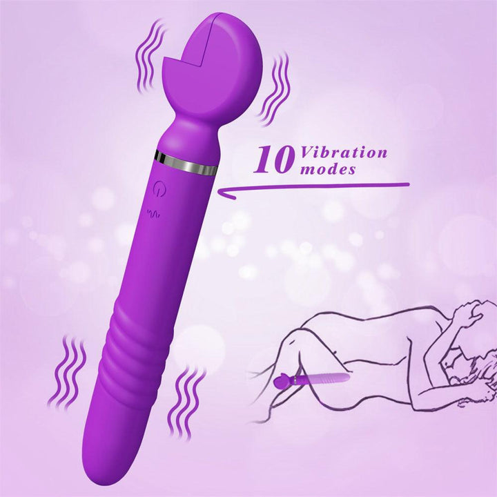 Thrusting Wrench Vibrator Purple - Delightor