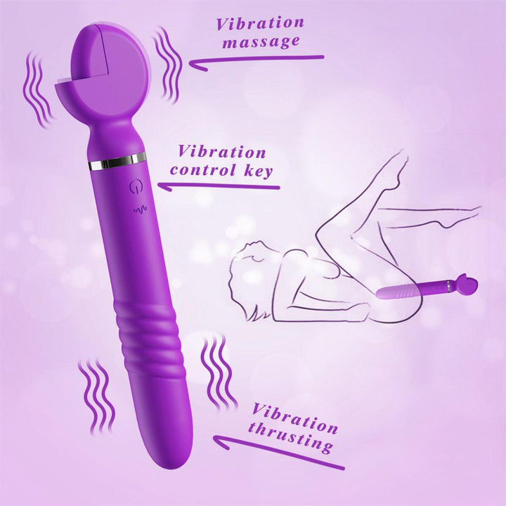 Thrusting Wrench Vibrator Purple - Delightor