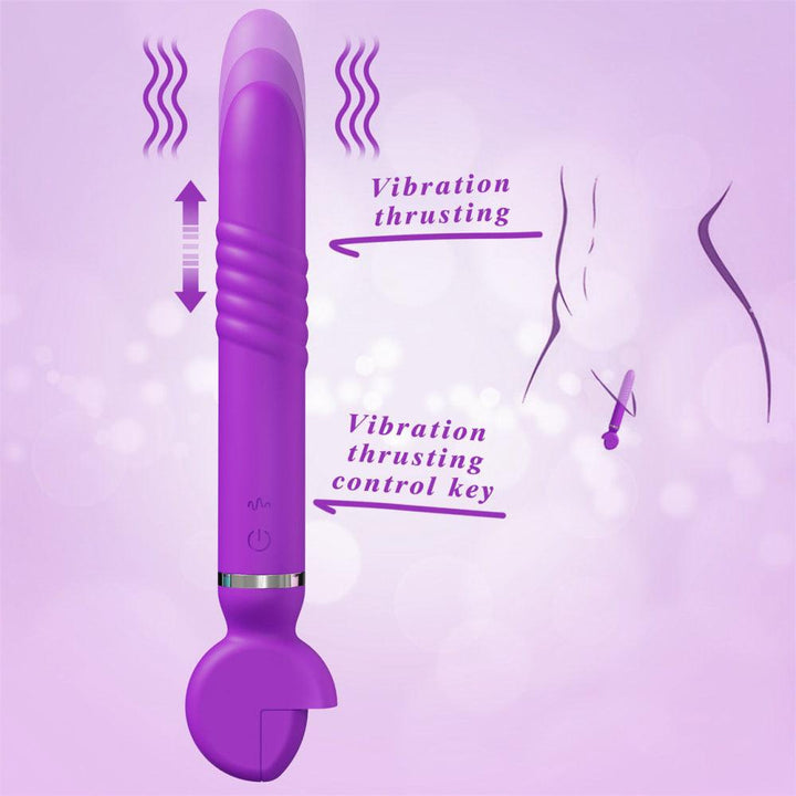 Thrusting Wrench Vibrator Purple - Delightor