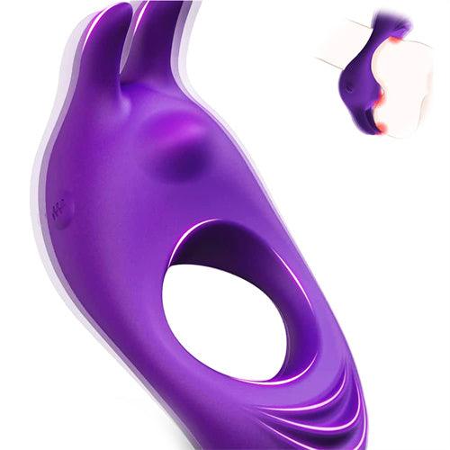 Vibrating Cock Ring with Rabbit Design - Delightor